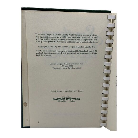 Southern Elegance Green Spiral-Bound Cookbook With Floral Cover & Recipes 1987 - Picture 11 of 15